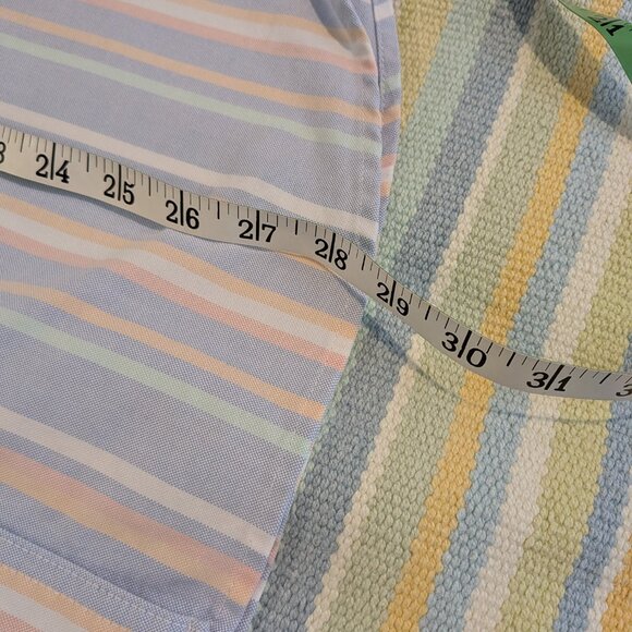 ⭐ Men's LL Bean Pastel Striped Button Up Size XL - Picture 6 of 11